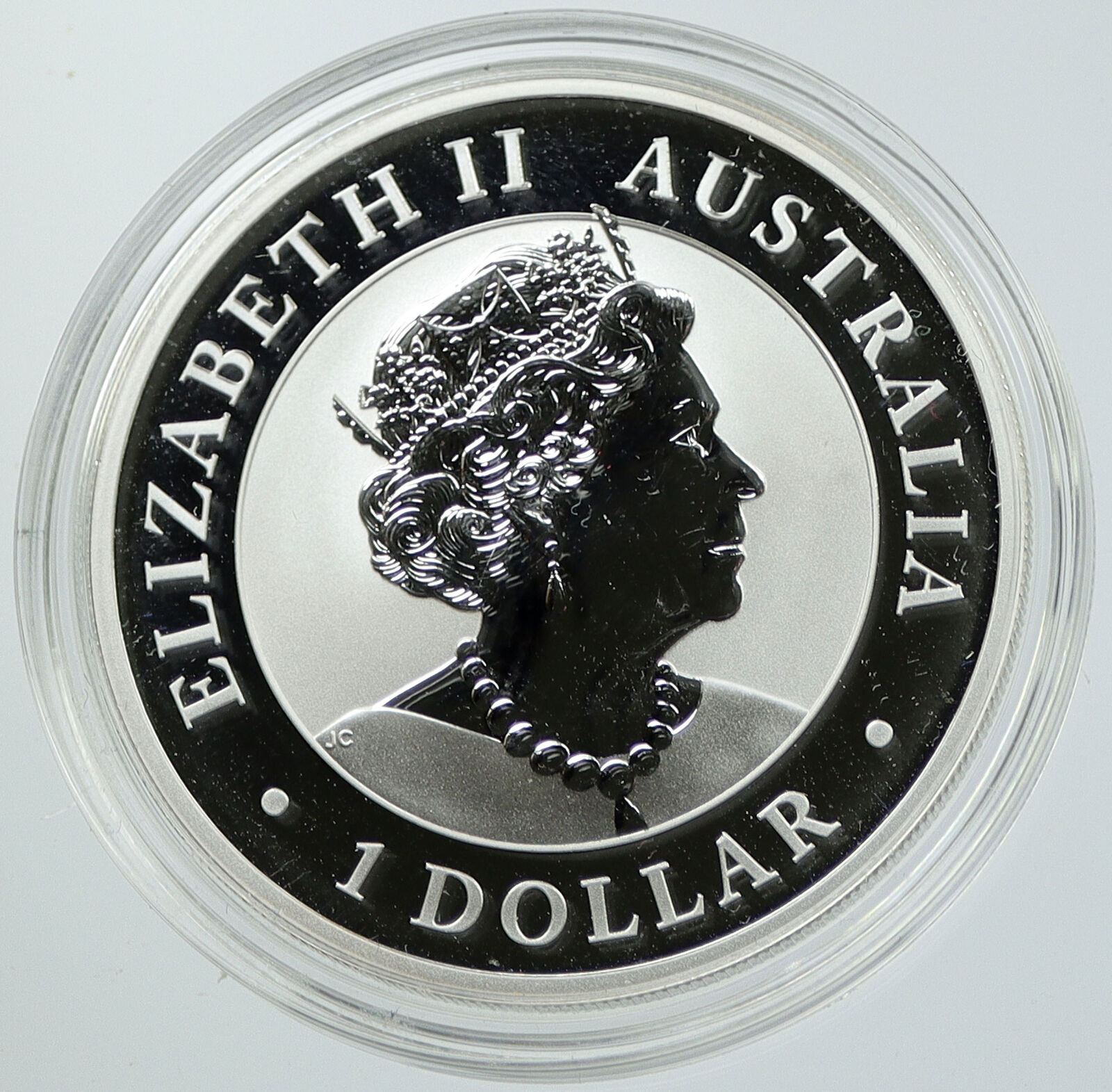 2021 AUSTRALIA Queen Elizabeth II KOALA Antique Silver OZ Dollar Coin i116493