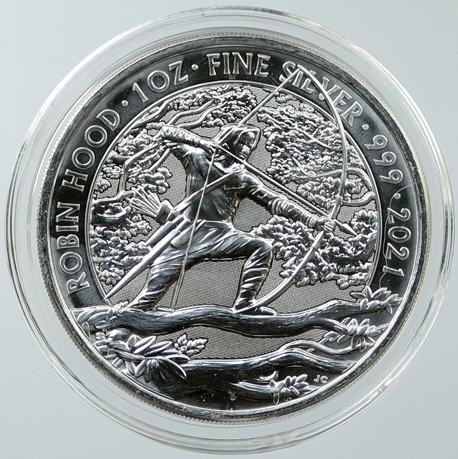2021 UK Great Britain ELIZABETH II ROBIN HOOD Silver 1 OZ 2 Pounds Coin i116529