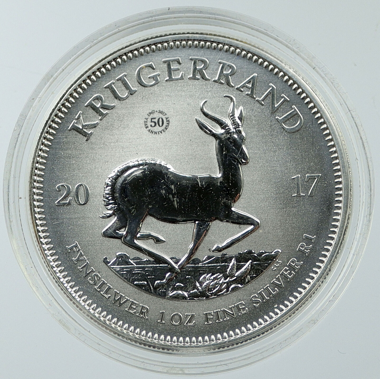 2017 SOUTH AFRICA President Kruger SPRINGBOK Deer PF OZ Silver Rand Coin i116496