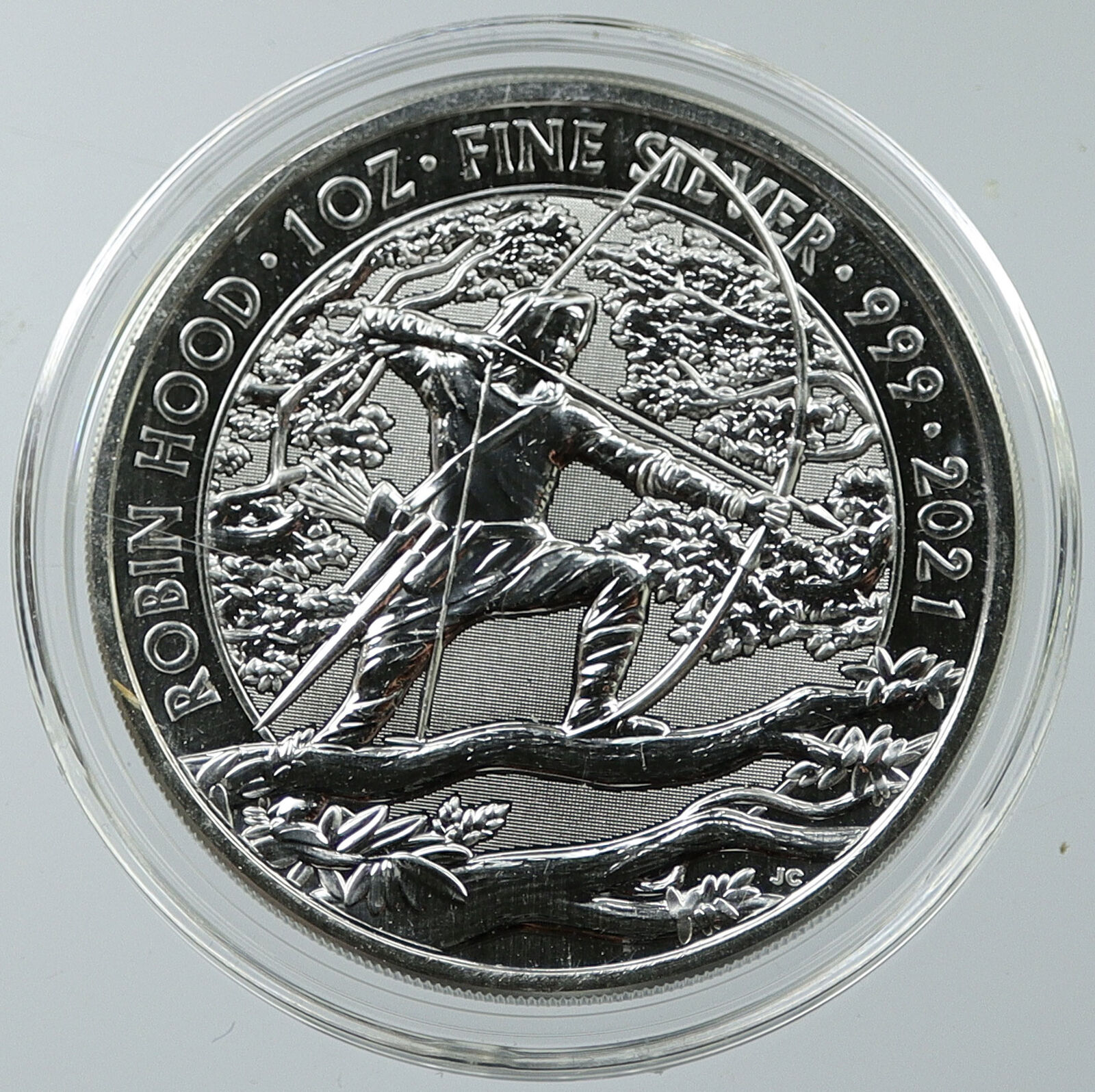 2021 UK Great Britain ELIZABETH II ROBIN HOOD Silver 1 OZ 2 Pounds Coin i116527