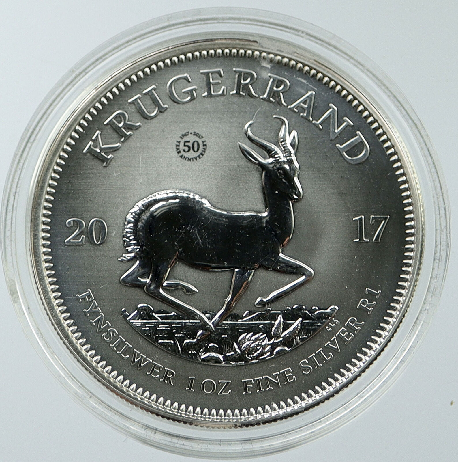 2017 SOUTH AFRICA President Kruger SPRINGBOK Deer PF OZ Silver Rand Coin i116528