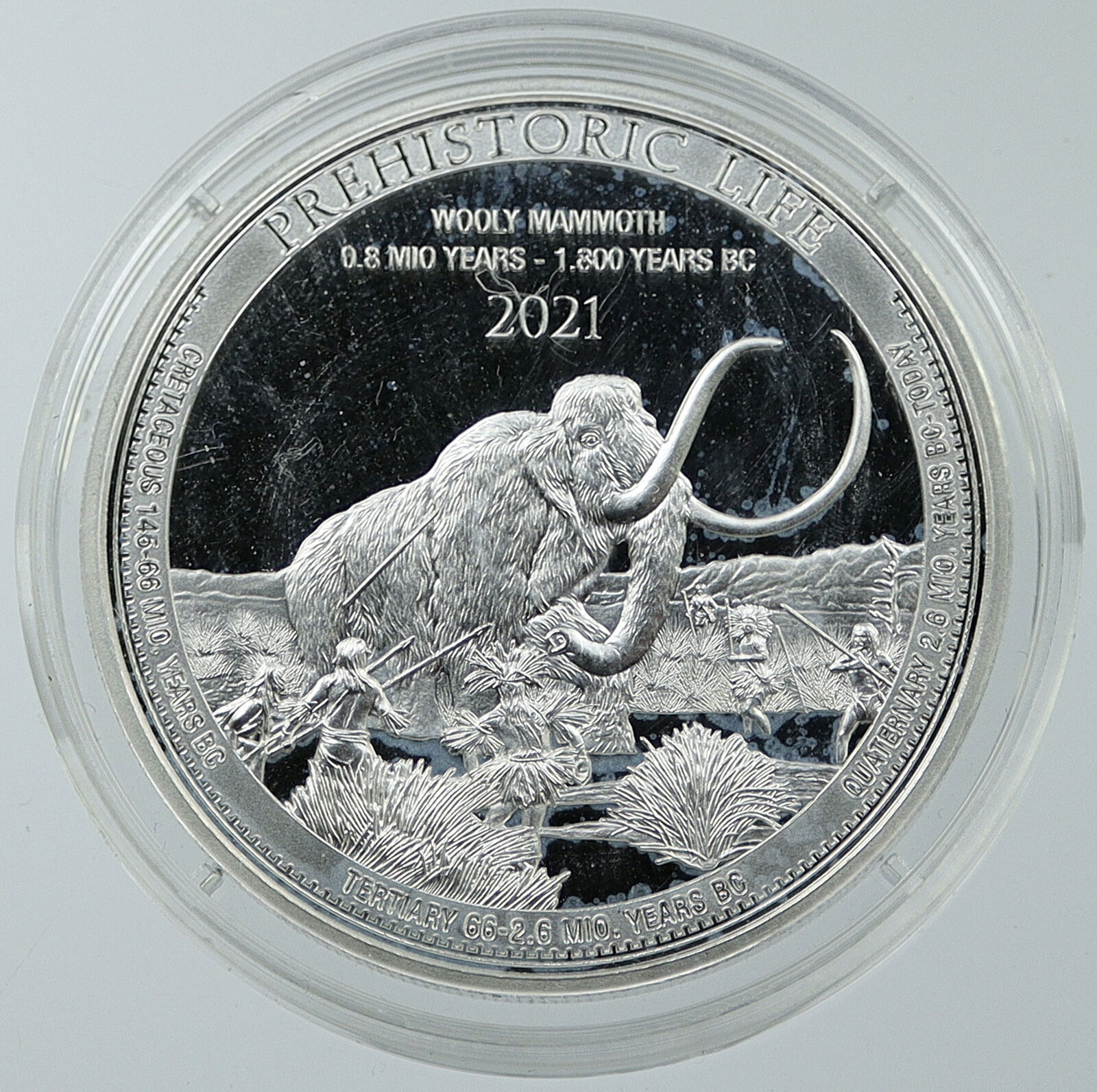 2021 CONGO Prehistoric Nature WOOLLY MAMMOTH Proof Silver 20 Francs Coin i116514