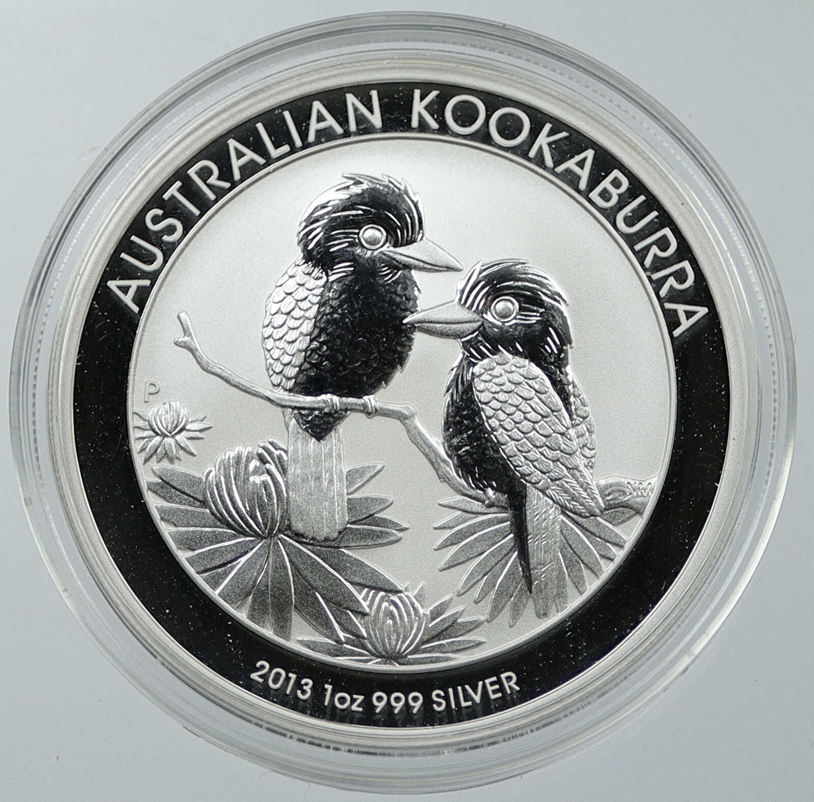 2013 AUSTRALIA Silver 1 Dollar w 2 Kookaburra Birds Australian 1oz Coin i116518
