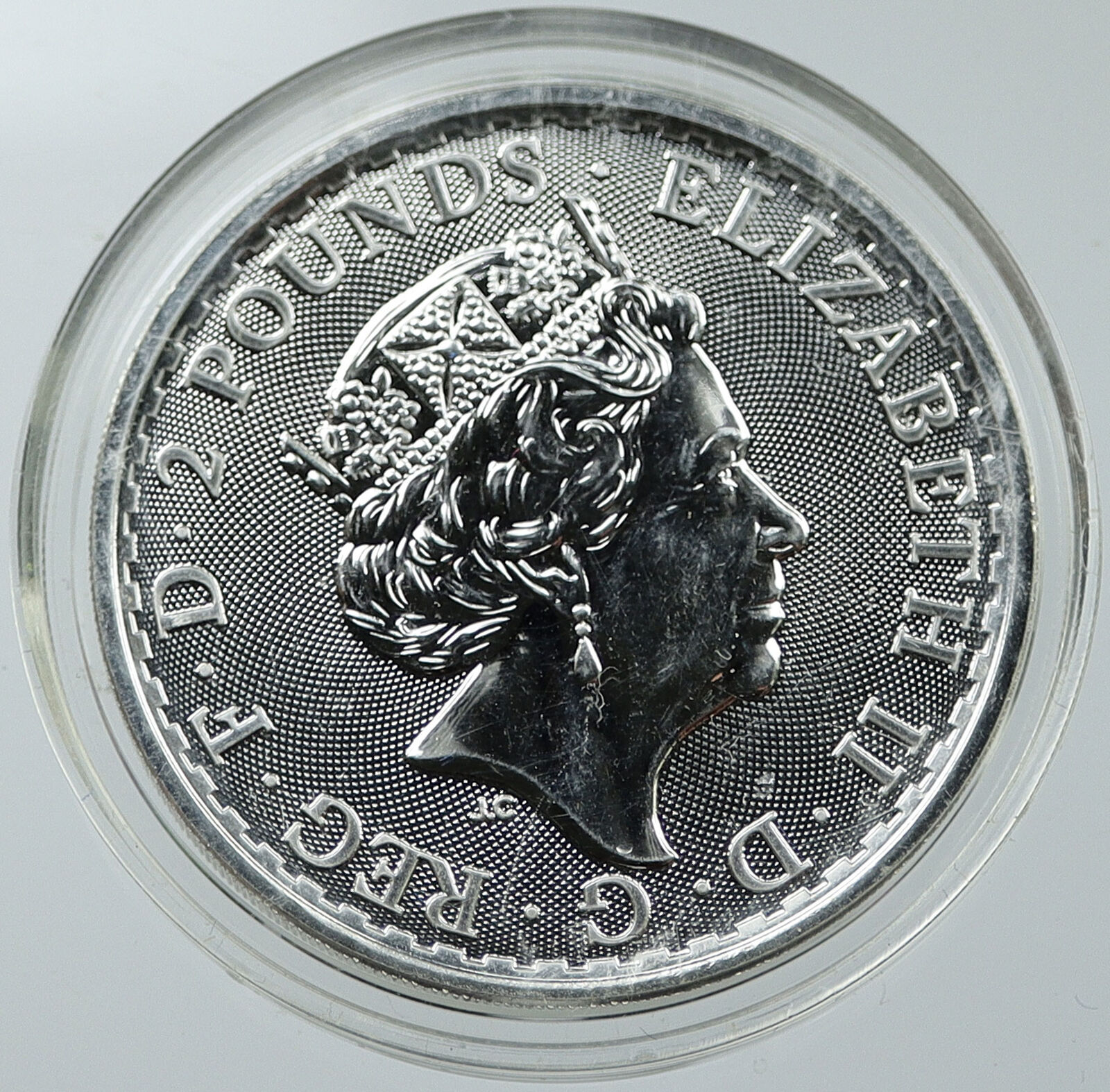 2019 UK Great Britain ELIZABETH II BRITANNIA Silver 1 OZ 2 Pounds Coin i116513