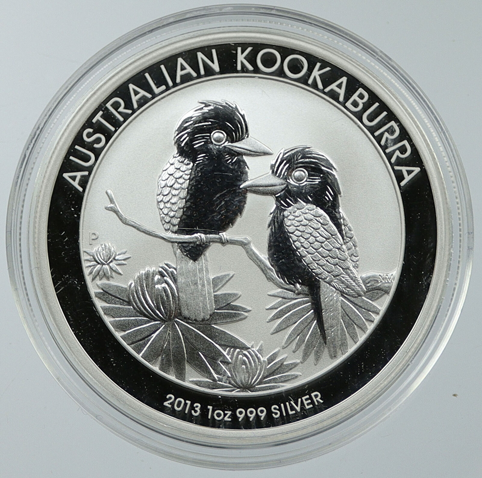 2013 AUSTRALIA Silver 1 Dollar w 2 Kookaburra Birds Australian 1oz Coin i116523