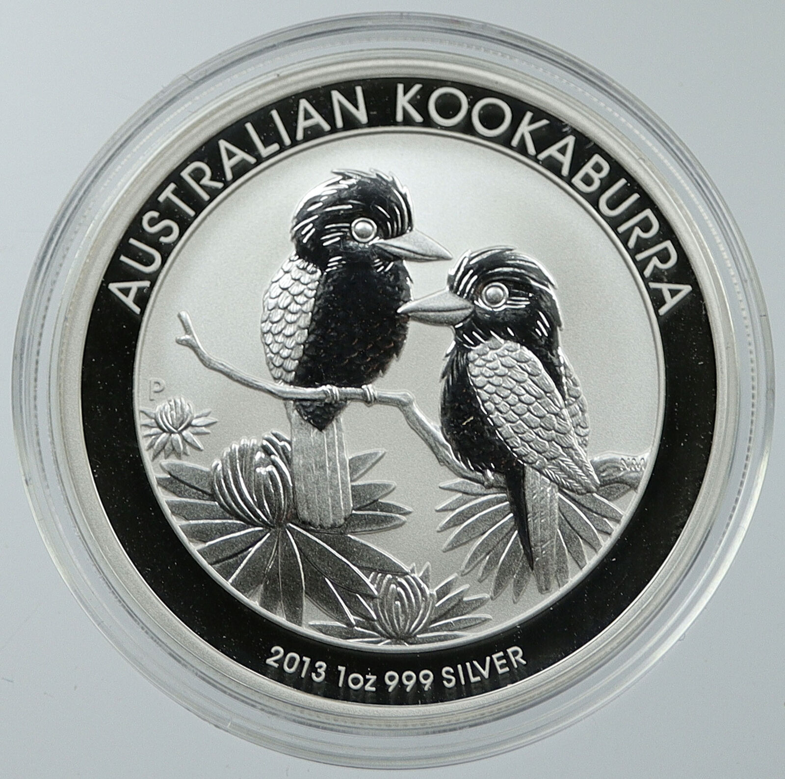 2013 AUSTRALIA Silver 1 Dollar w 2 Kookaburra Birds Australian 1oz Coin i116526