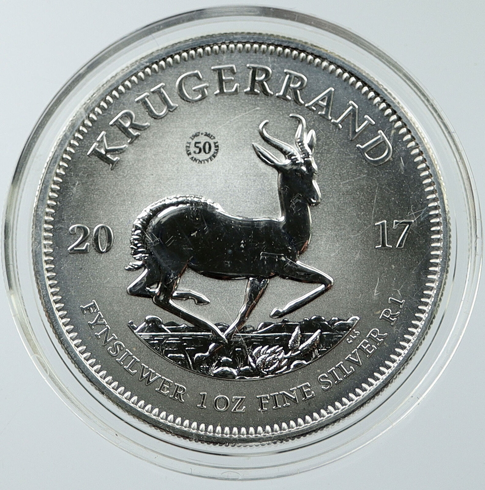 2017 SOUTH AFRICA President Kruger SPRINGBOK Deer PF OZ Silver Rand Coin i116533