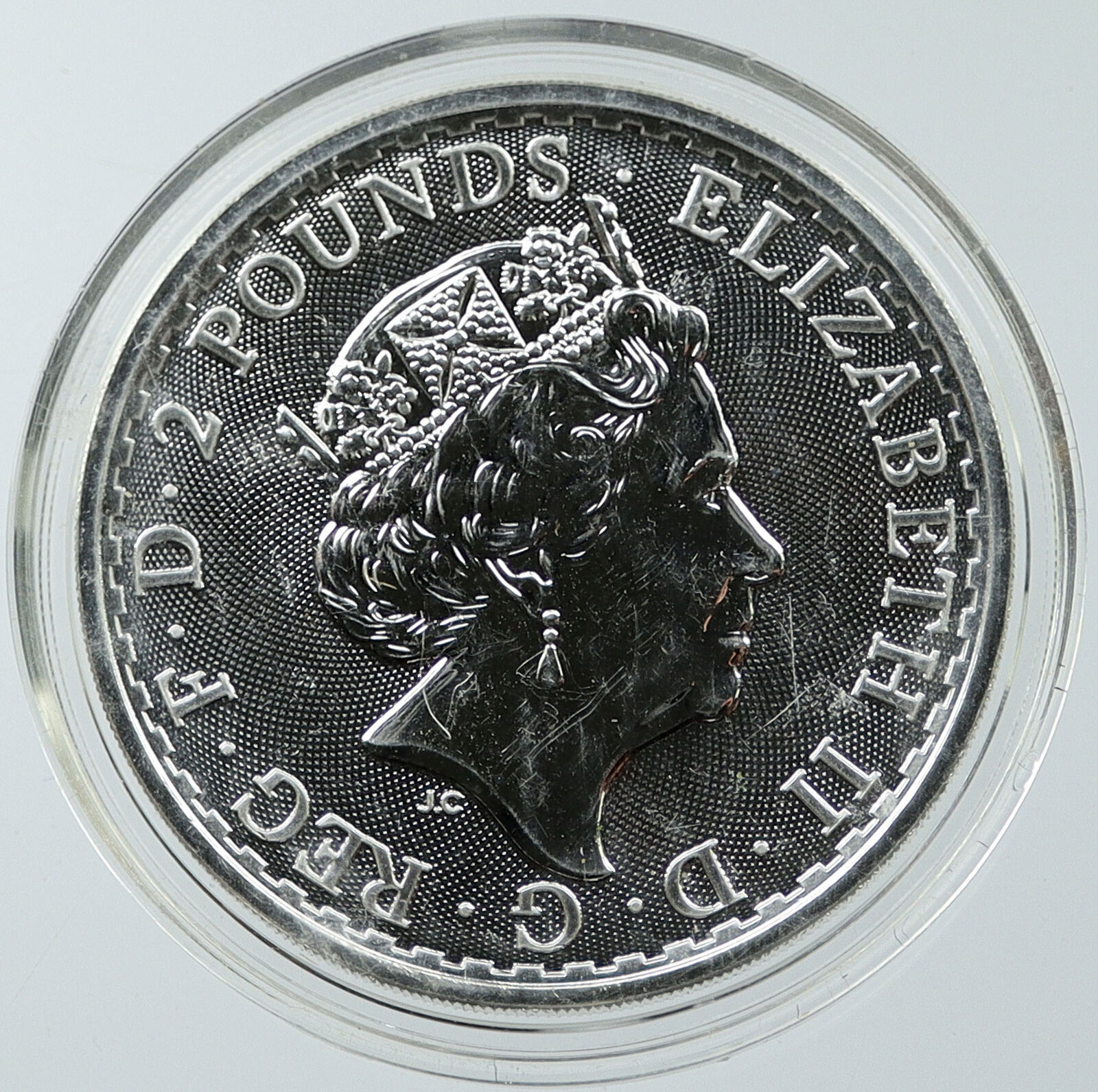 2019 UK Great Britain ELIZABETH II BRITANNIA Silver 1 OZ 2 Pounds Coin i116530