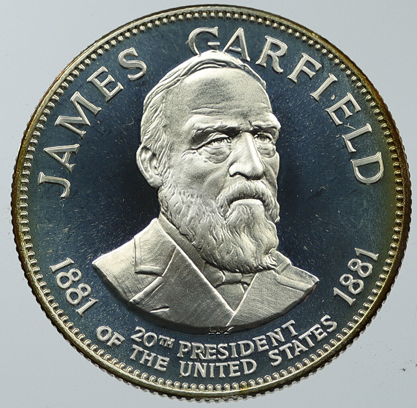 1970 USA United States PRESIDENT JAMES GARFIELD FM Proof Silver Medal i116616