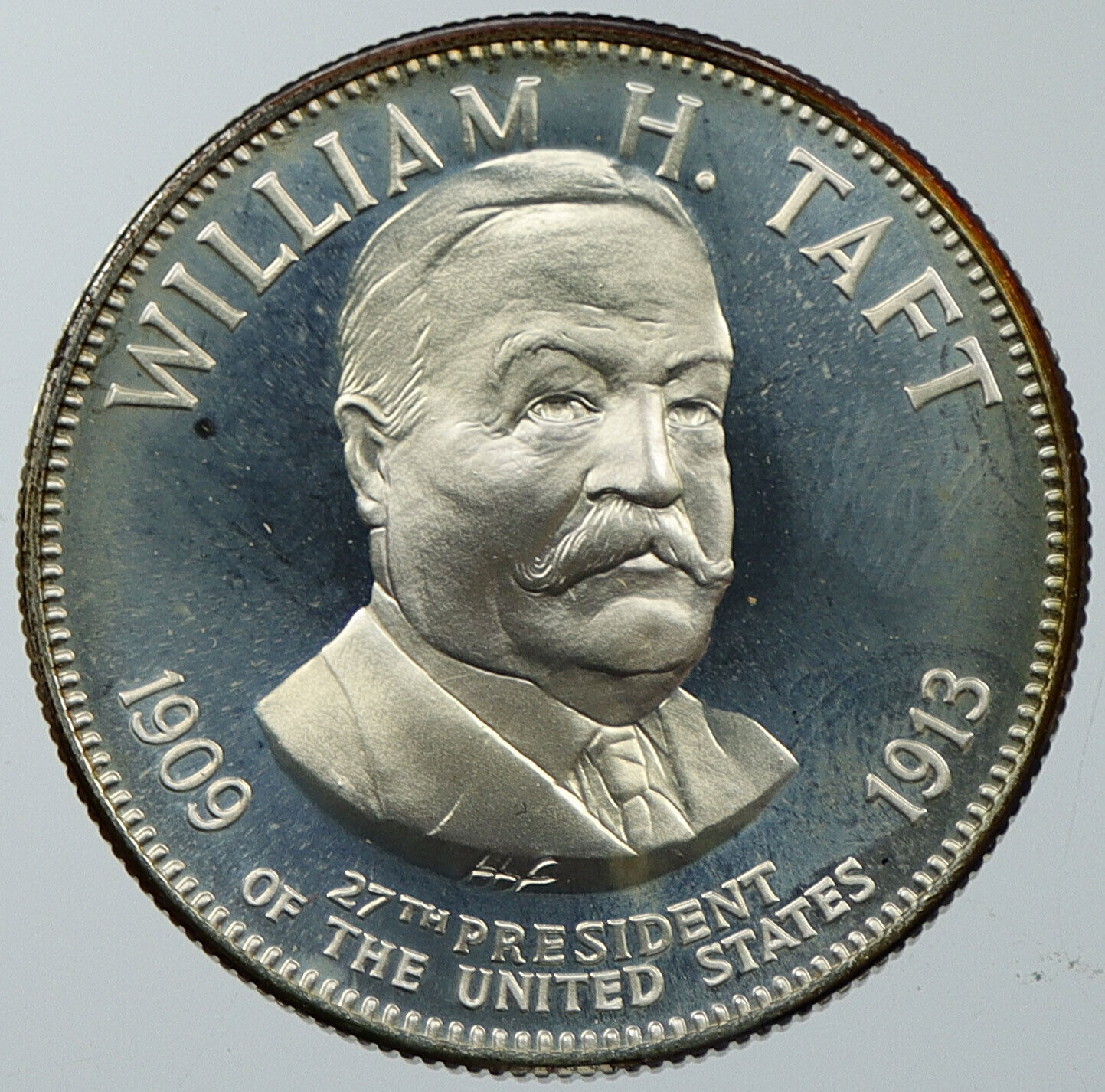 1970 USA United States PRESIDENT WILLIAM H. TAFT FM Proof Silver Medal i116624