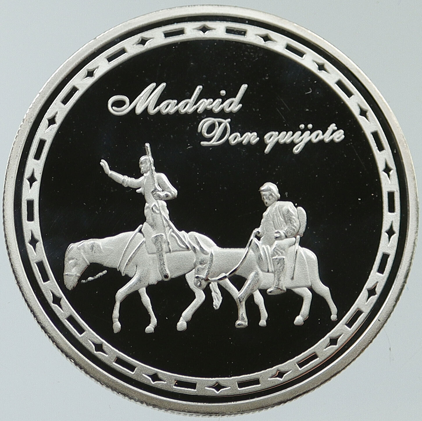 2005 SPAIN MADRID Don Quixote of La Mancha Cervantes Proof Silver Medal i116788