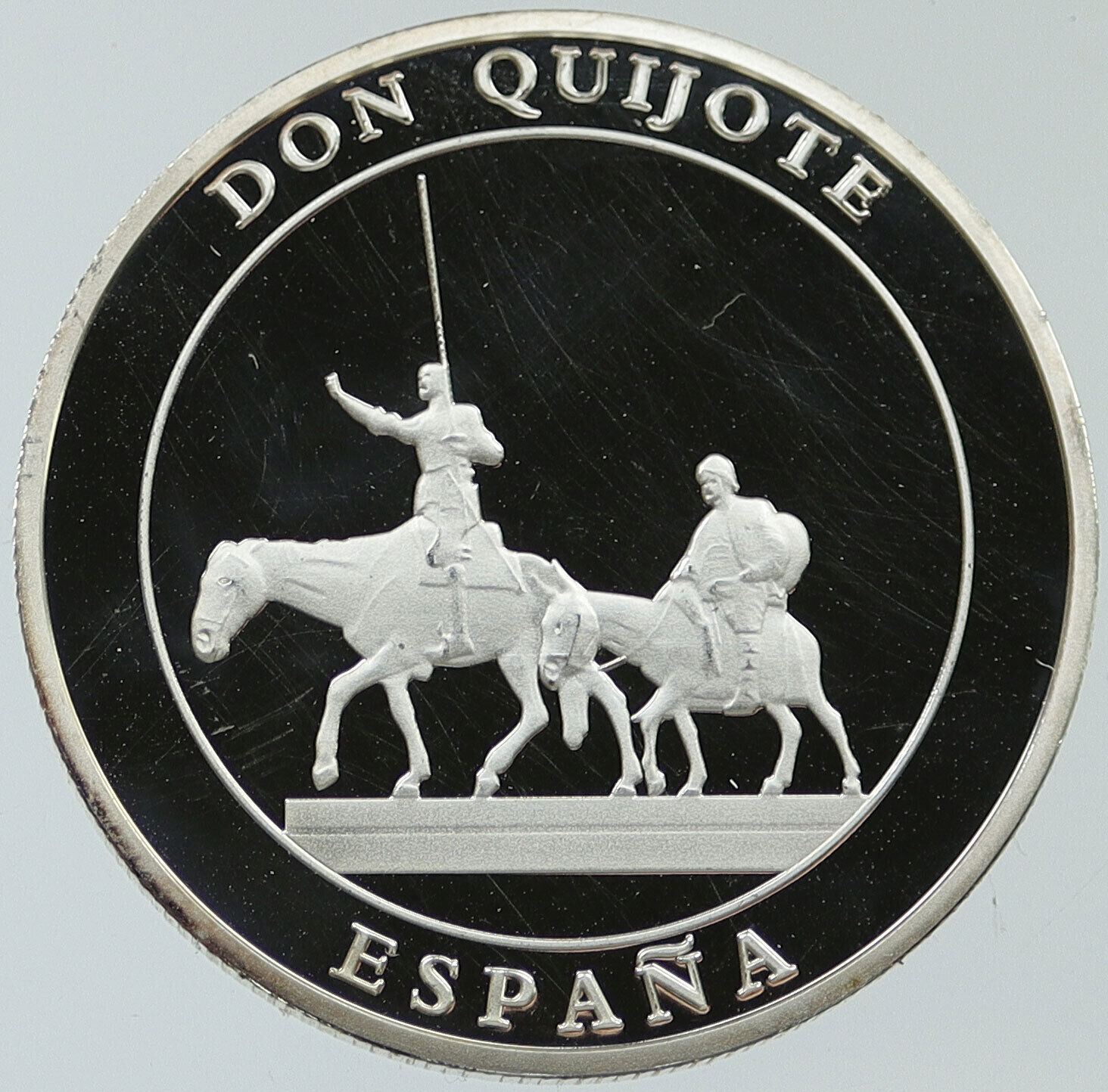 2005 SPAIN Don Quixote of La Mancha Cervantes Spanish Proof Silver Medal i116801