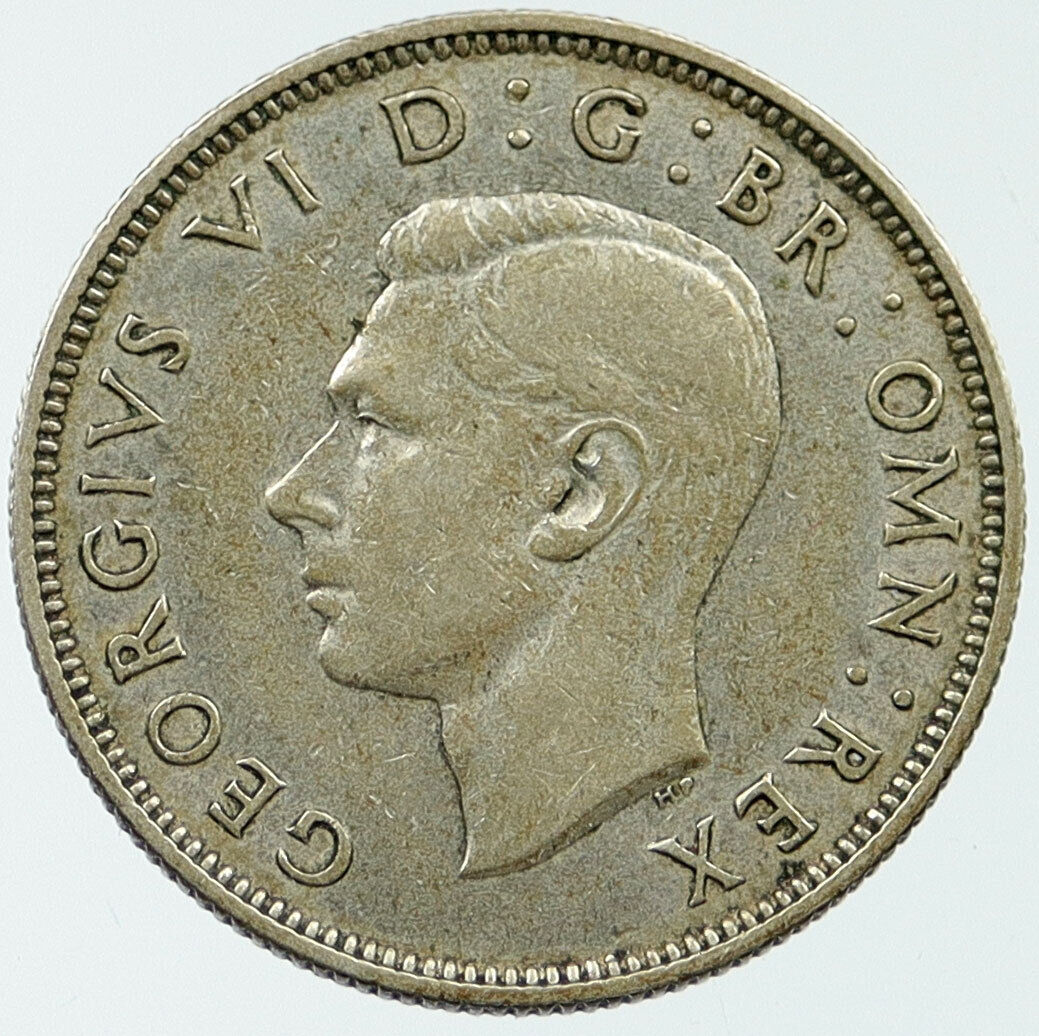 1939 United Kingdom Great Britain GEORGE VI Silver Florin 2Shilling Coin i116795