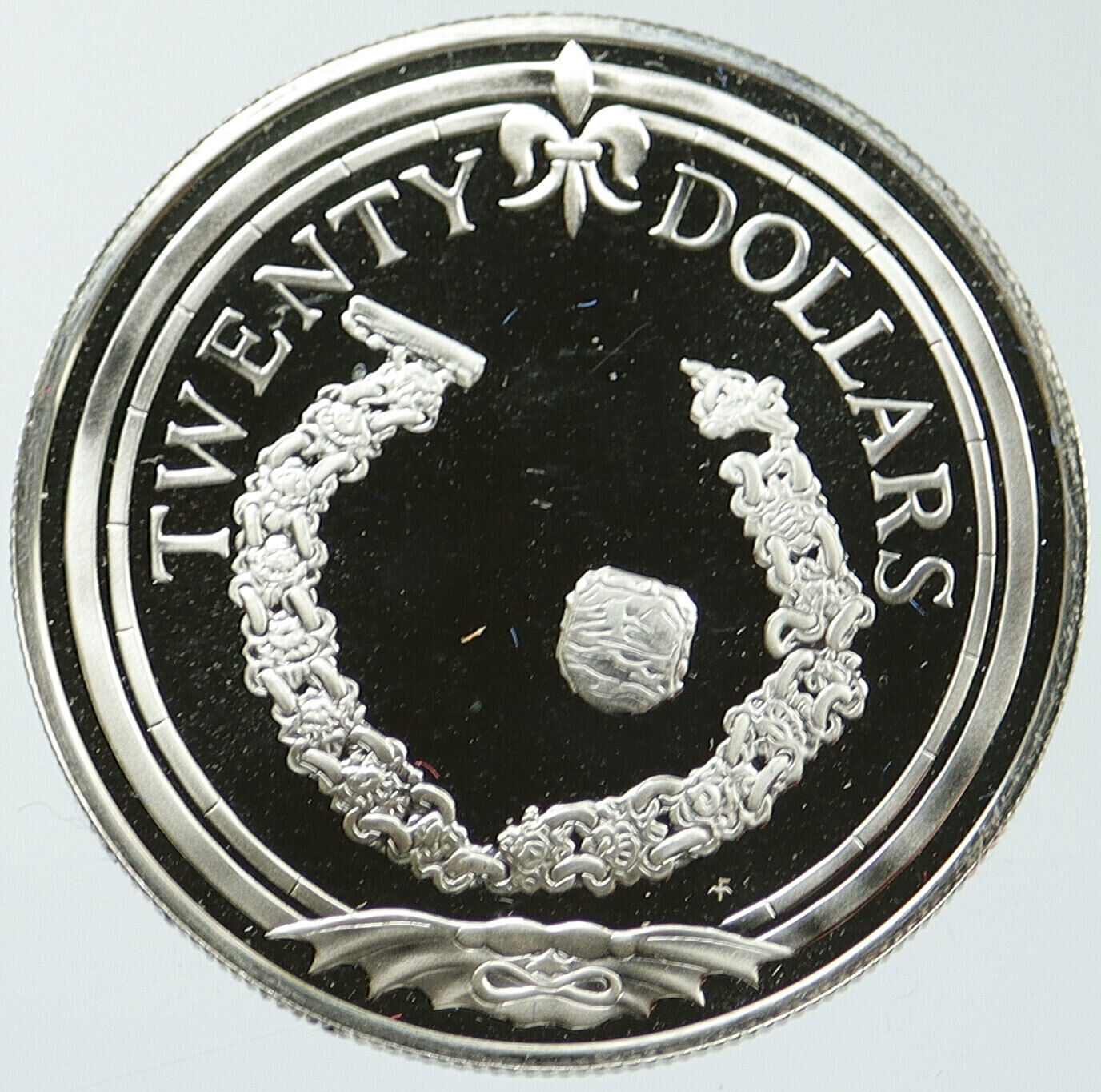 1985 British Virgin Islands TREASURE Pocket Watch Proof Silver $20 Coin i116866