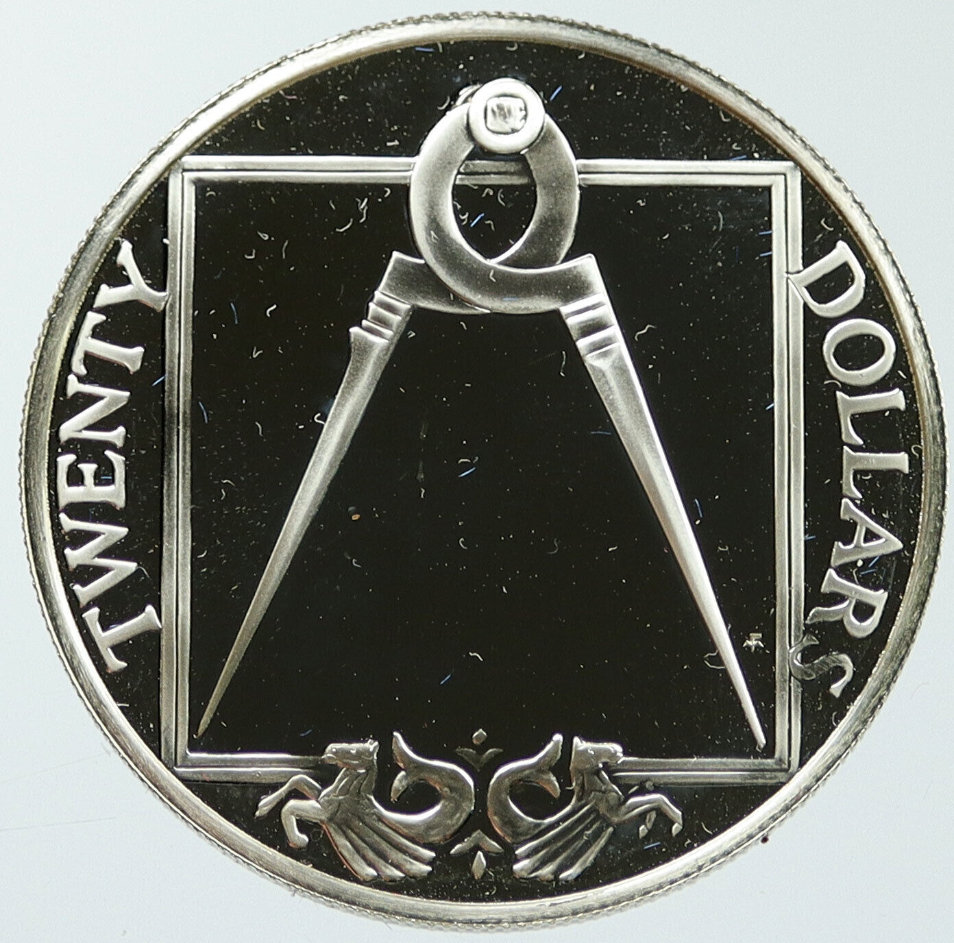 1985 British Virgin Islands UK Elizabeth II DIVIDERS PRF Silver $20 Coin i116863