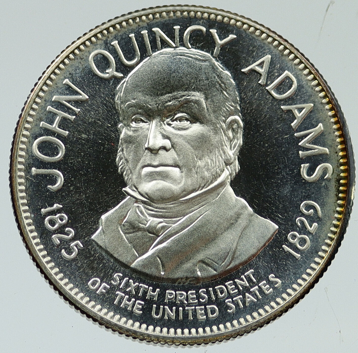 1970 USA United States PRESIDENT JOHN QUINCY ADAMS FM Proof Silver Medal i116599