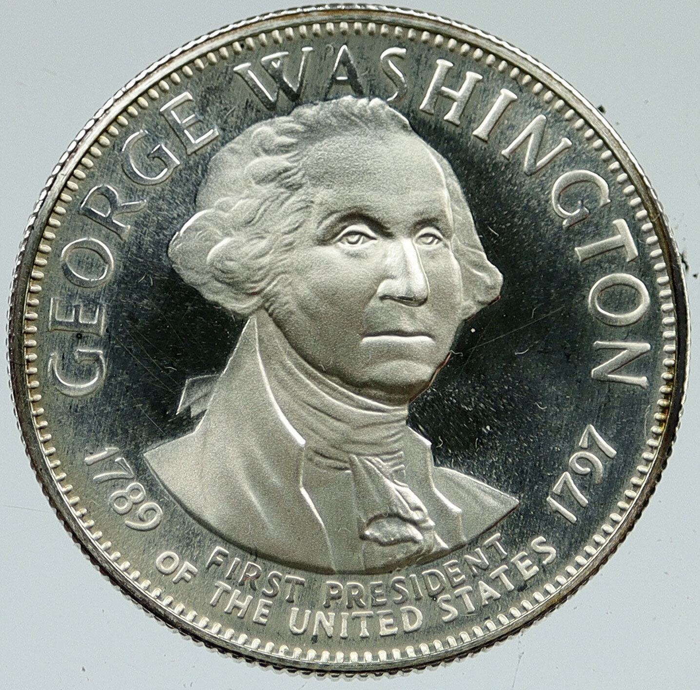 1970 US United States PRESIDENT GEORGE WASHINGTON FM Proof Silver Medal i116603