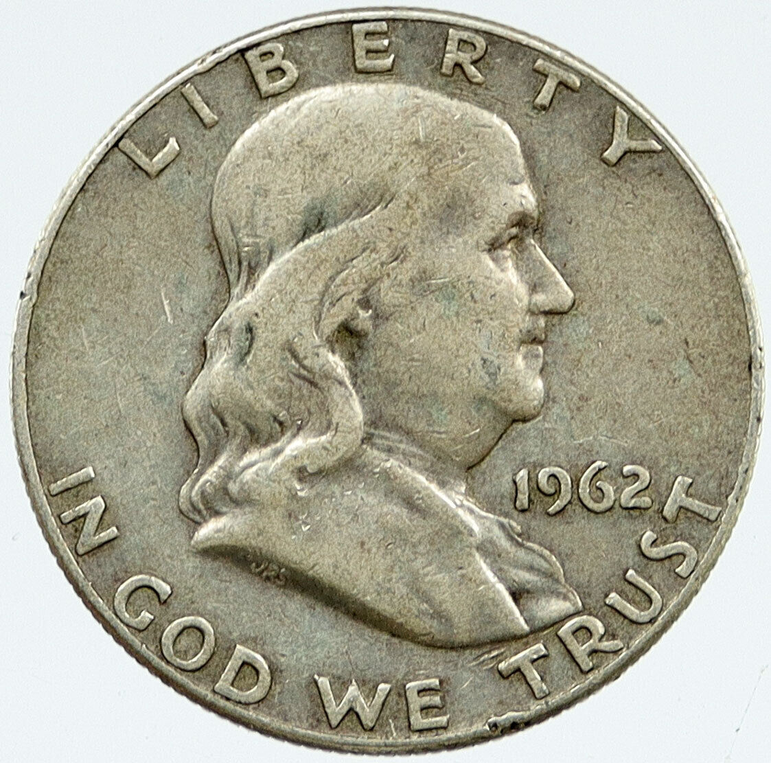 1962 P US Benjamin Franklin VINTAGE Silver Half Dollar Coin LIBERTY BELL i117060
