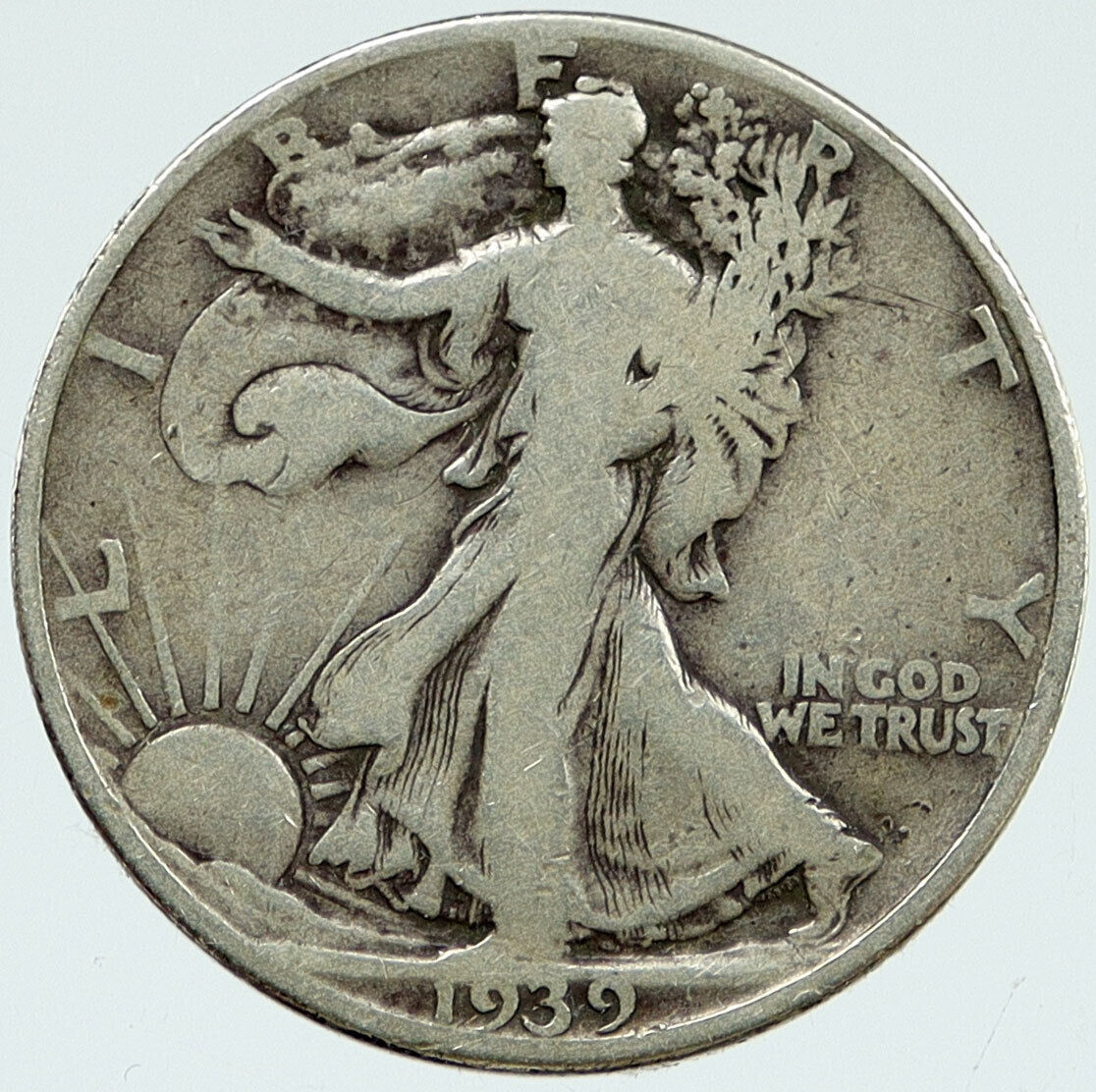 1939 D UNITED STATES US WALKING LIBERTY Silver Half Dollar Coin EAGLE i117051