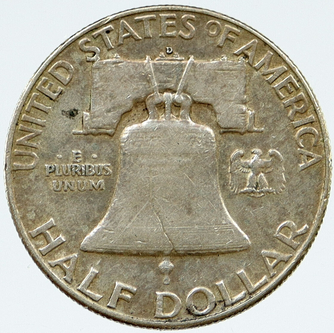 1953 P US Benjamin Franklin VINTAGE Silver Half Dollar Coin LIBERTY BELL i117077