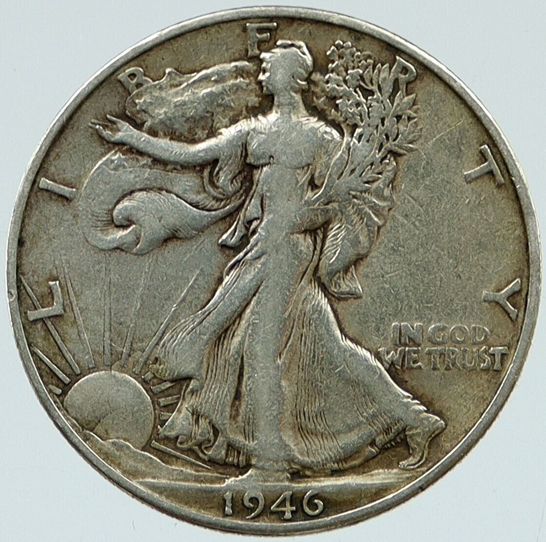 1946 S UNITED STATES US WALKING LIBERTY Silver Half Dollar Coin EAGLE i117115