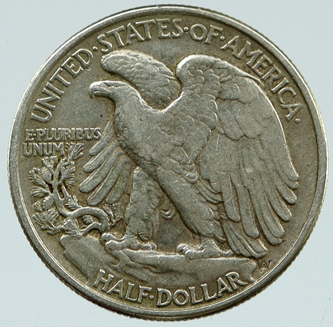 1943 P UNITED STATES US Silver WALKING LIBERTY Half Dollar Coin EAGLE i117117