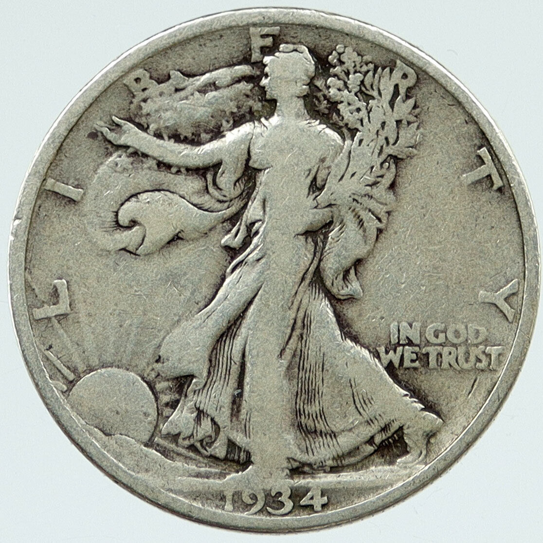 1934 P UNITED STATES US WALKING LIBERTY Silver Half Dollar Coin EAGLE i117093