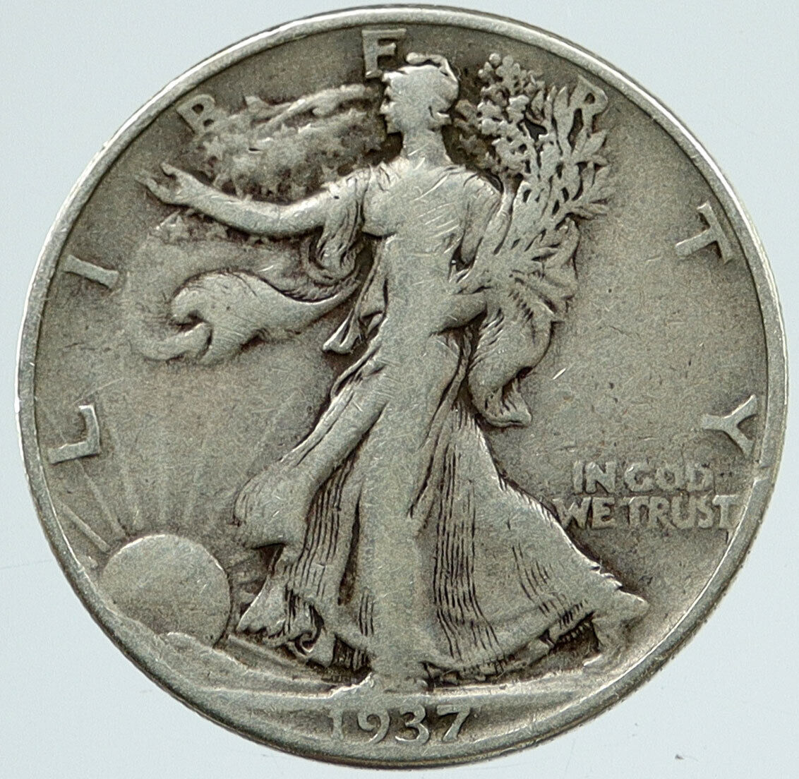 1937 P UNITED STATES US WALKING LIBERTY Silver Half Dollar Coin EAGLE i117150