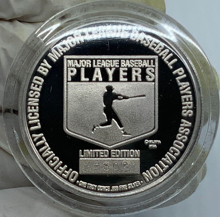 US USA New York Mets MLB Mike Piazza #31 BASEBALL Old Proof Silver Medal i116508