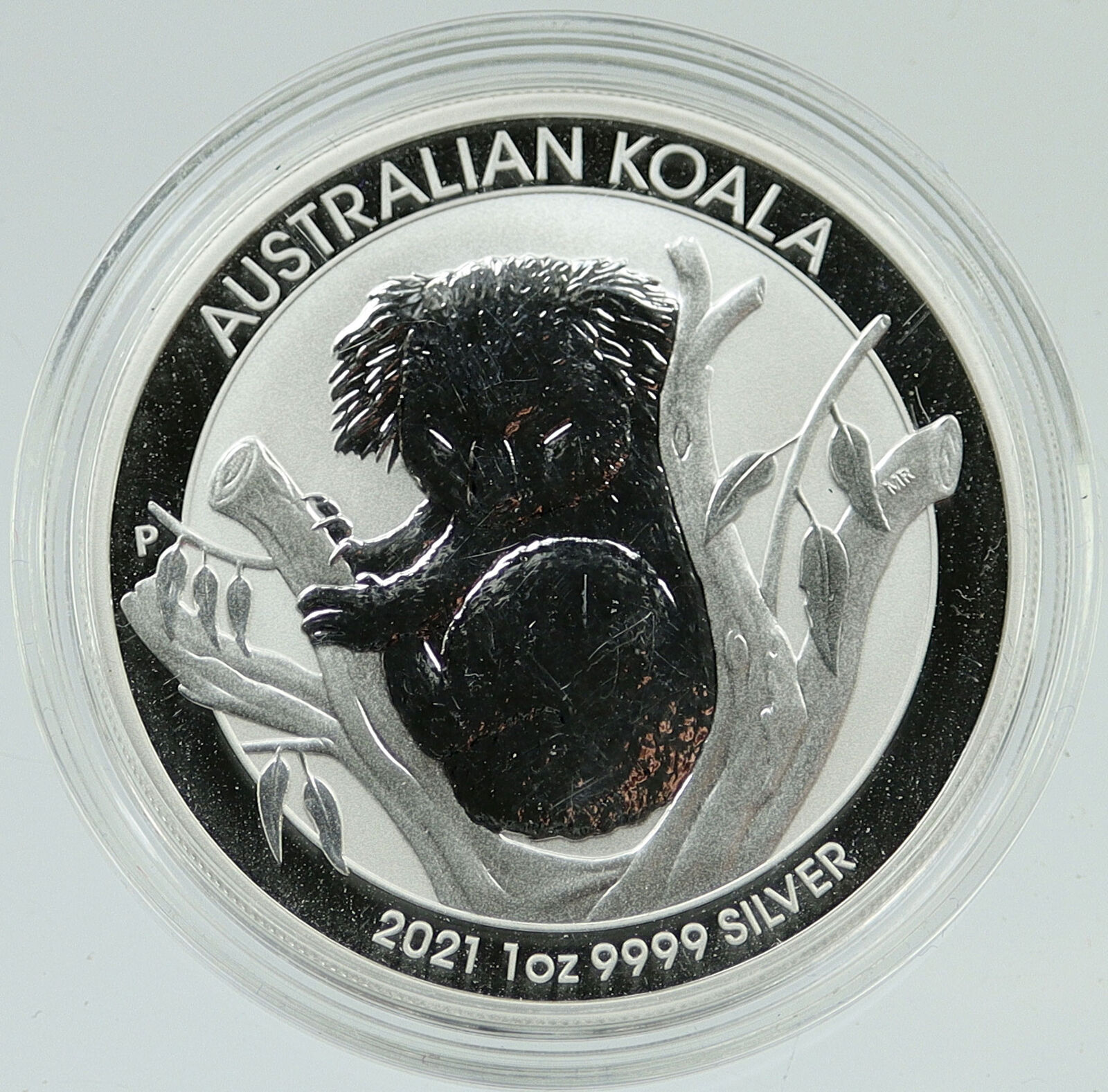 2021 AUSTRALIA Queen Elizabeth II KOALA Antique Silver OZ Dollar Coin i116506