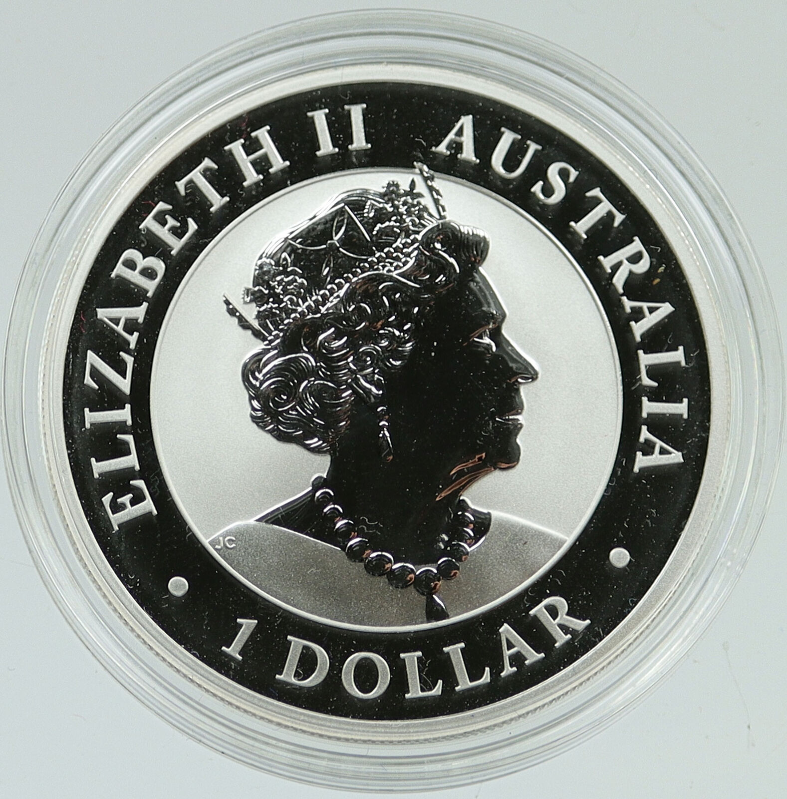 2021 AUSTRALIA Queen Elizabeth II KOALA Antique Silver OZ Dollar Coin i116506