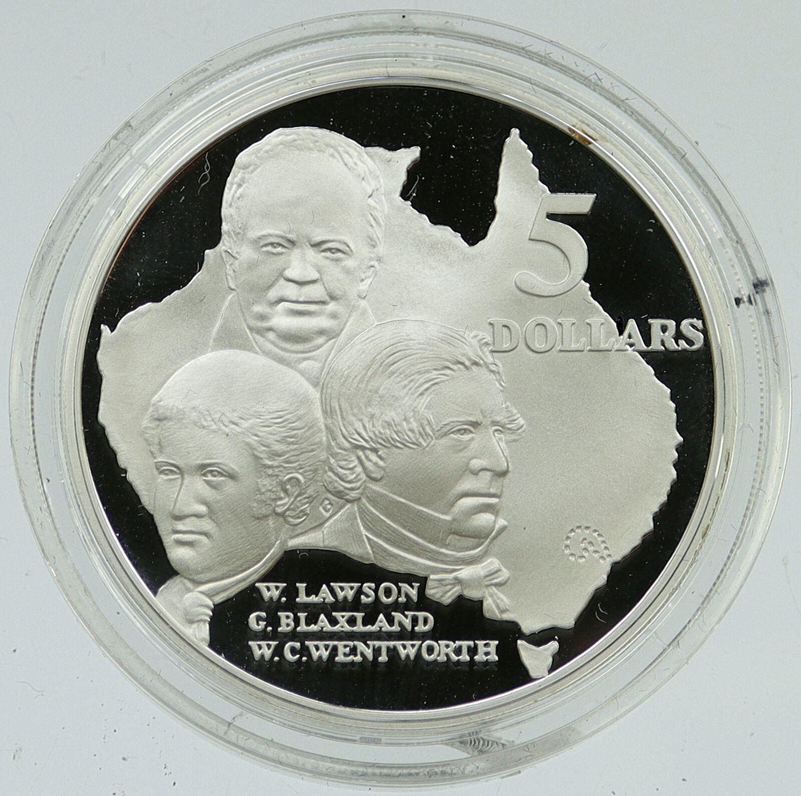 1993 AUSTRALIA Explorers Lawson Blaxland Wentwort Proof Silver $5 Coin i116593
