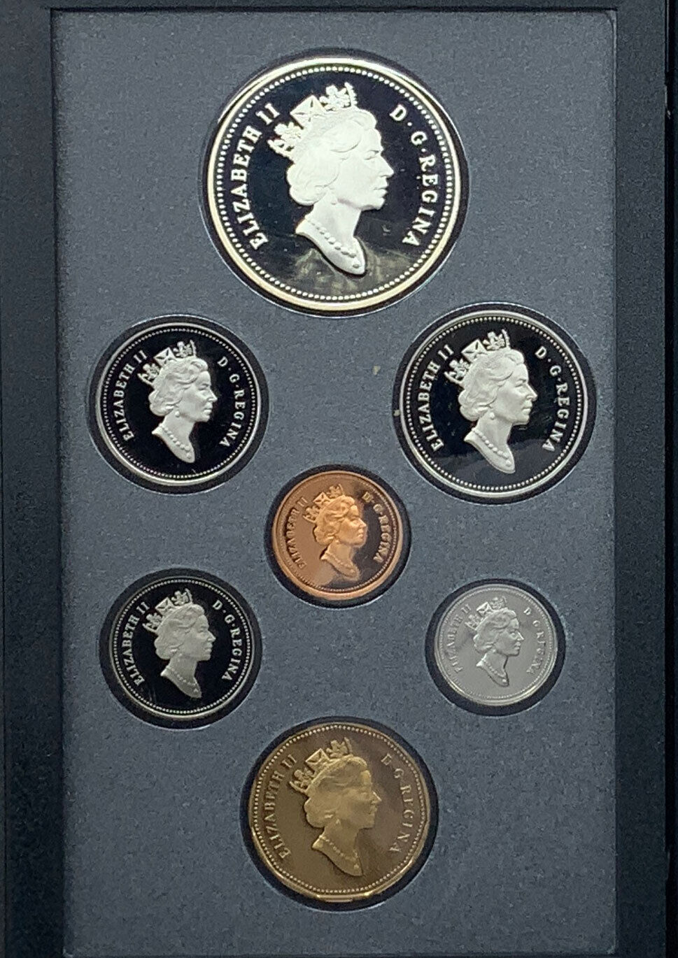 1991 CANADA STEAM SHIP FRONTENAC Old Proof Set of 7 Coins 1 is Silver $1 i114452