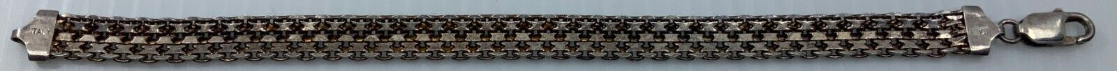Vintage Jewelry OLD Sterling Silver Bracelet with Clasp 185mm GIFT DEAL i115109