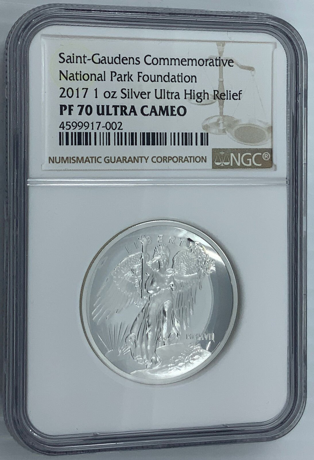 2017 USA US Saint Gauden's Winged Liberty Proof Silver OZ Medal Coin NGC i115106