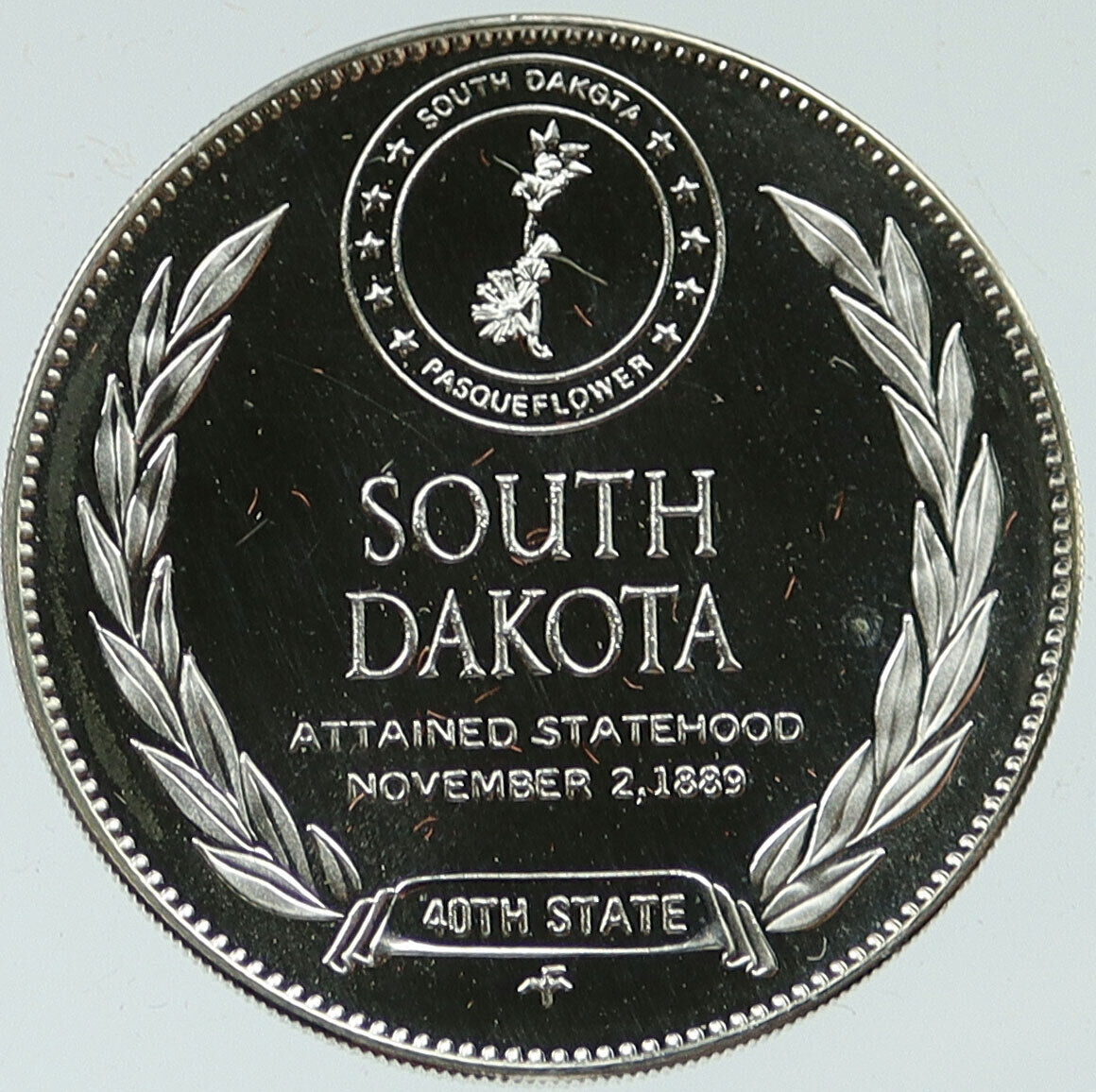 1969 US USA - STATES OF THE UNION South Dakota FM Old Proof Silver Medal i116946