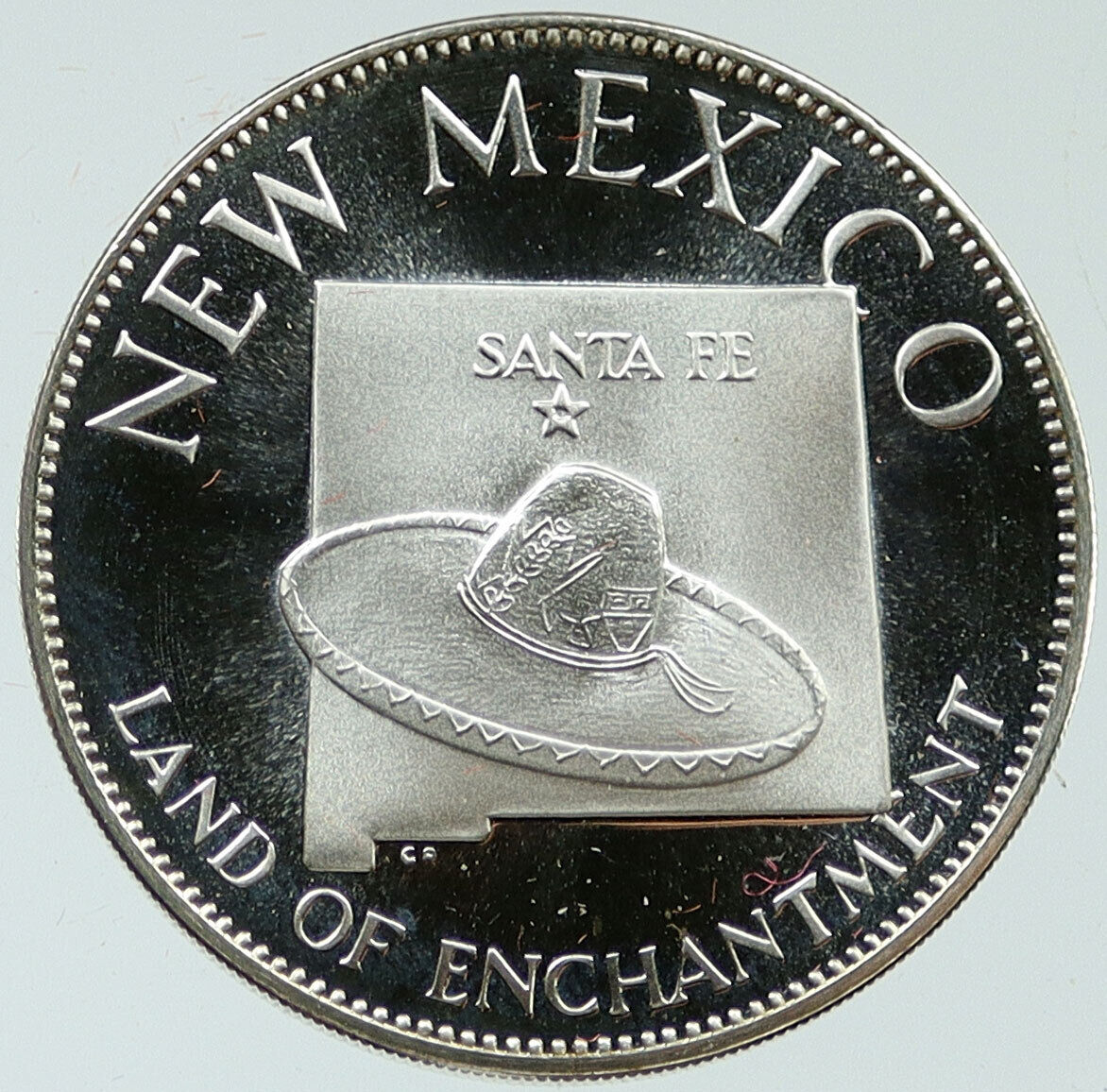 1969 US USA - STATES OF THE UNION New Mexico FM Old Proof Silver Medal i116945