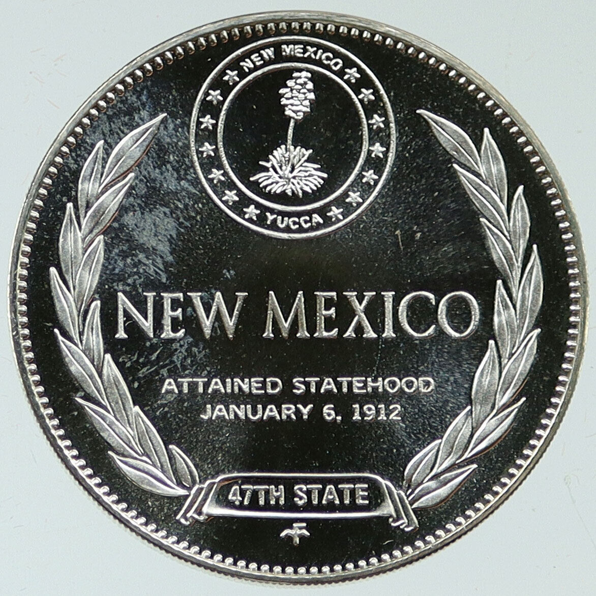 1969 US USA - STATES OF THE UNION New Mexico FM Old Proof Silver Medal i116945