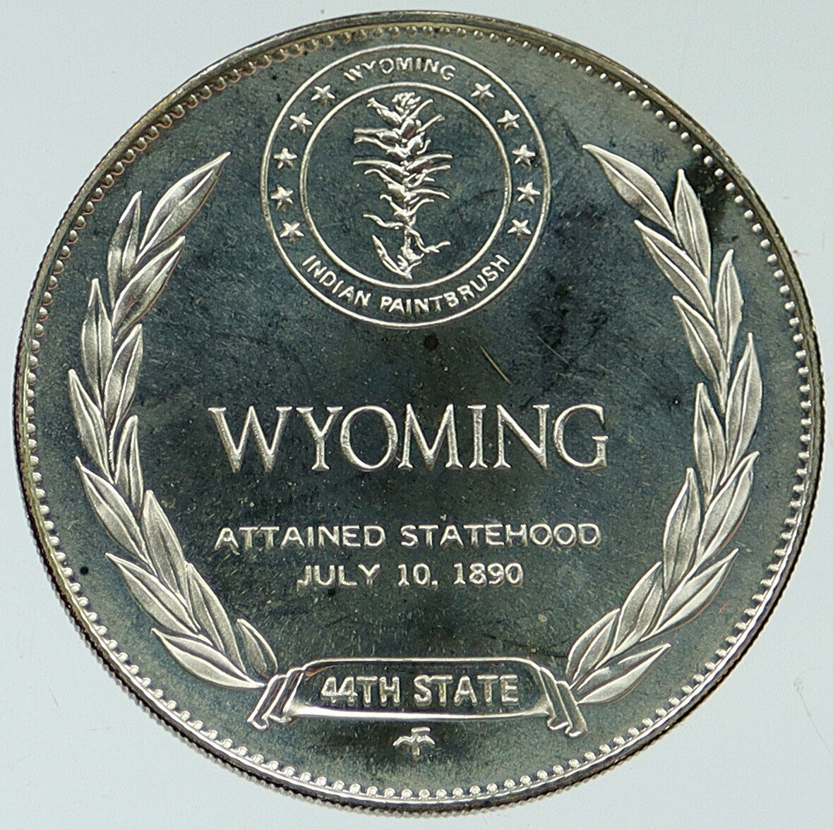 1969 US USA - STATES OF THE UNION Wyoming FM Vintage Proof Silver Medal i116914