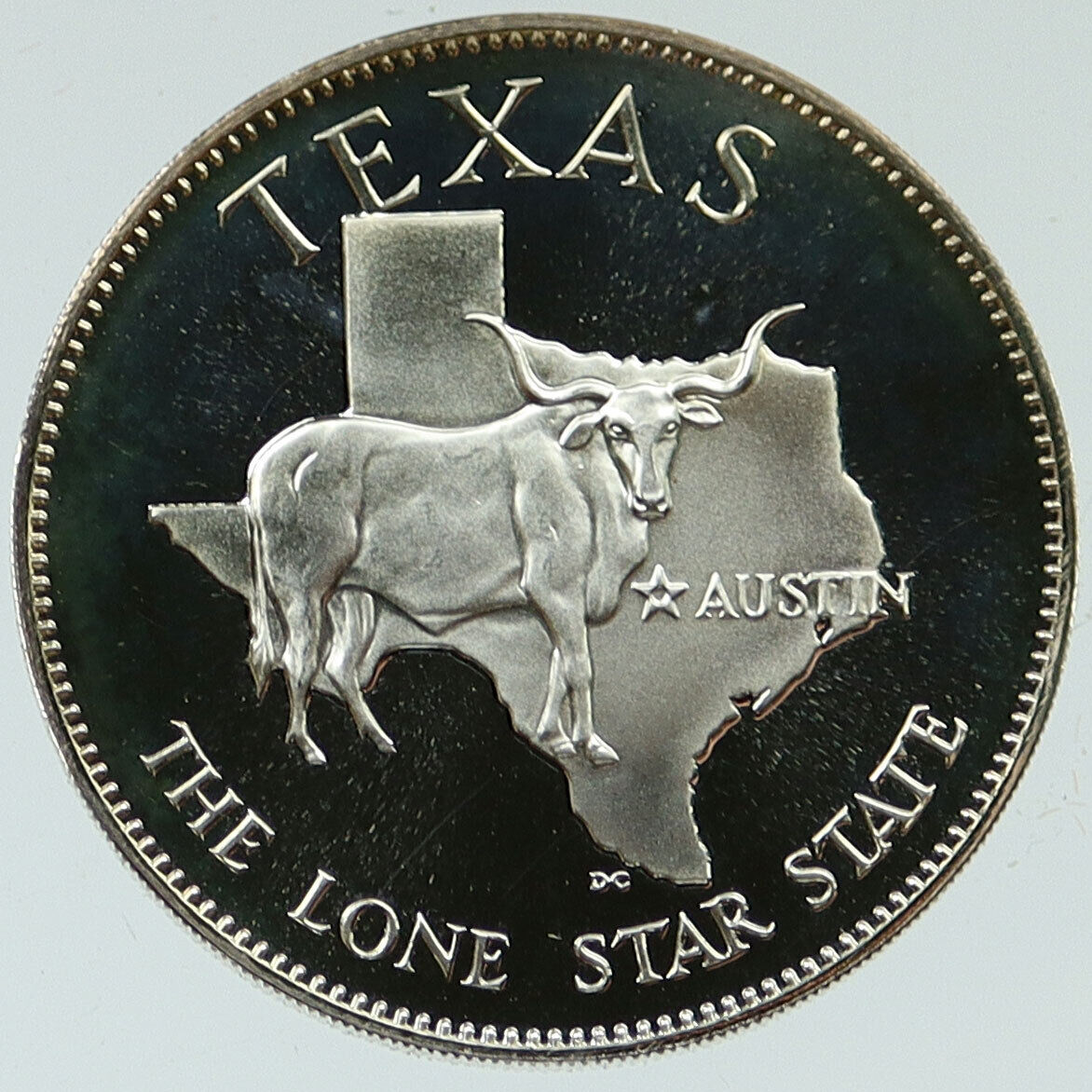 1969 US USA - STATES OF THE UNION Texas FM Vintage Proof Silver Medal i116950