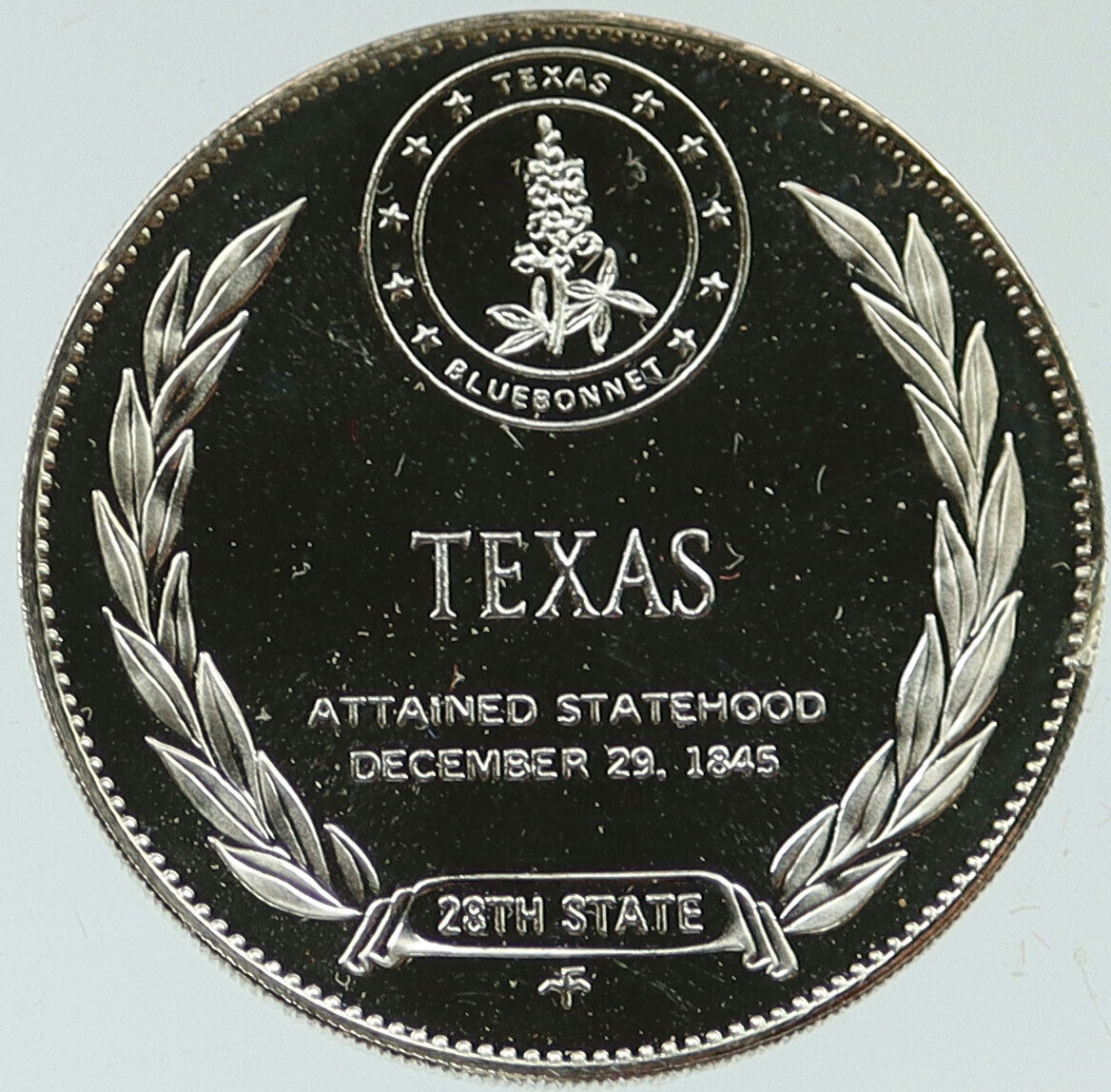 1969 US USA - STATES OF THE UNION Texas FM Vintage Proof Silver Medal i116950