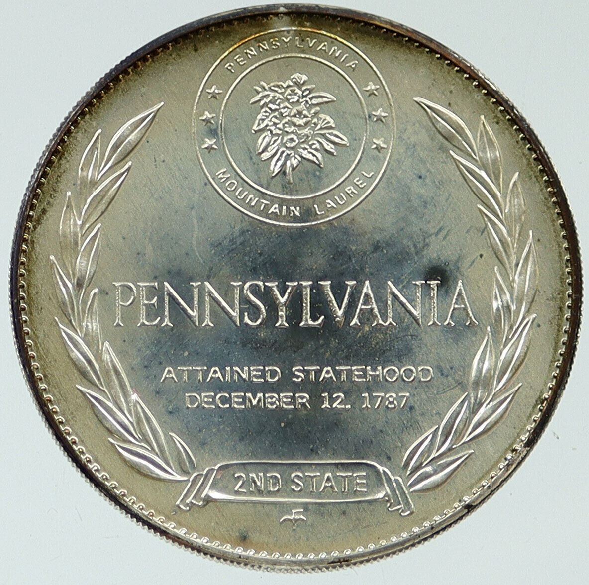 1969 US USA - STATES OF THE UNION Pennsylvania FM OLD Proof Silver Medal i116912