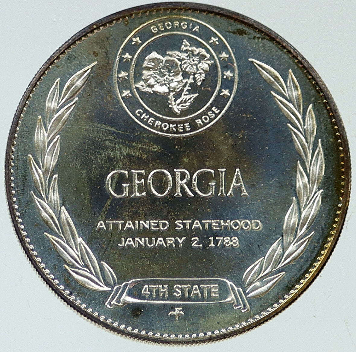 1969 US USA - STATES OF THE UNION Georgia FM Vintage Proof Silver Medal i116917