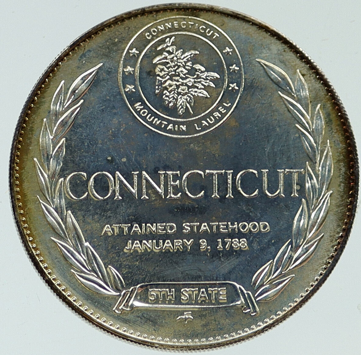 1969 US USA - STATES OF THE UNION Connecticutt FM Old Proof Silver Medal i116924