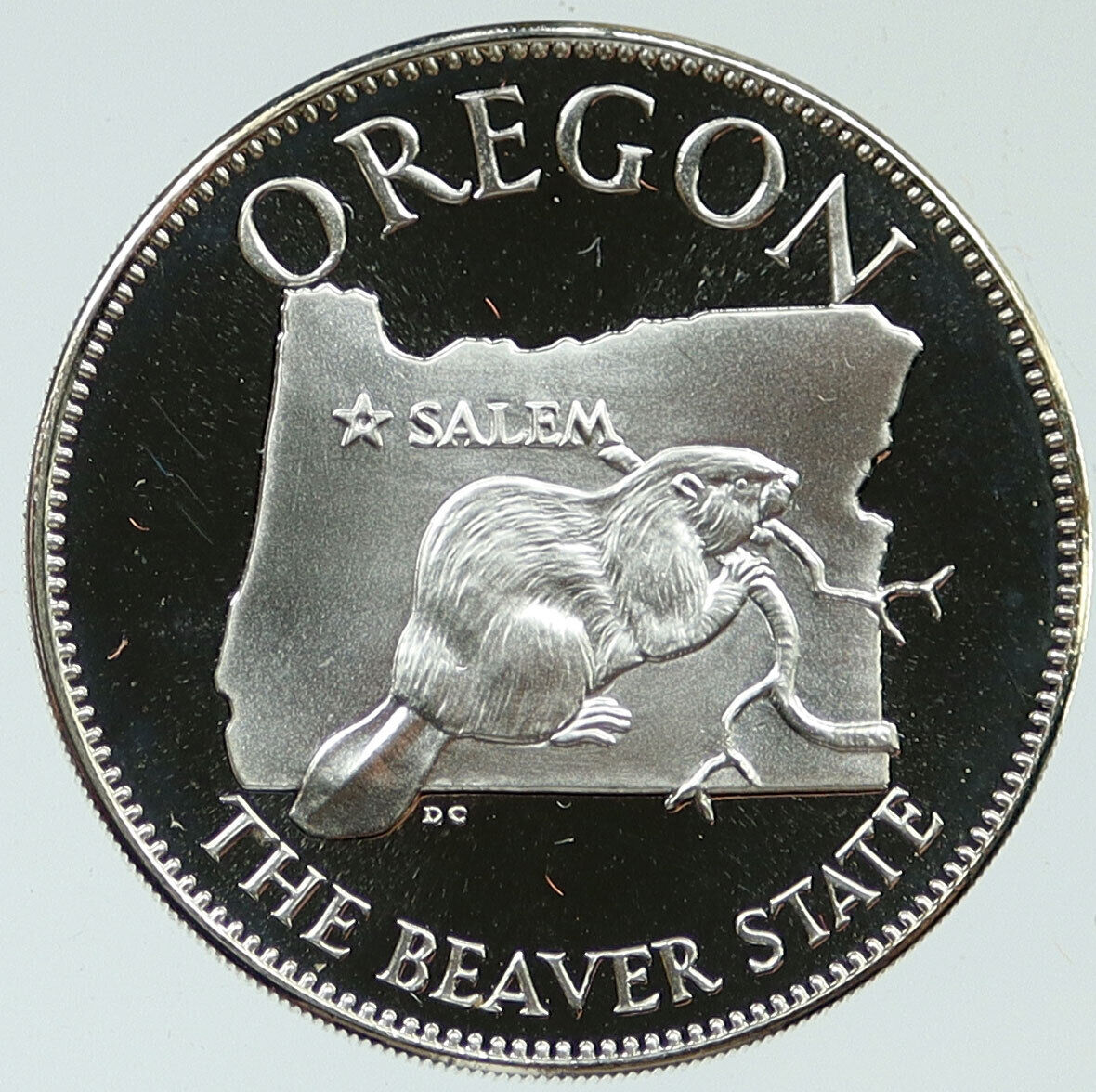 1969 US USA - STATES OF THE UNION Oregon FM Vintage Proof Silver Medal i116923