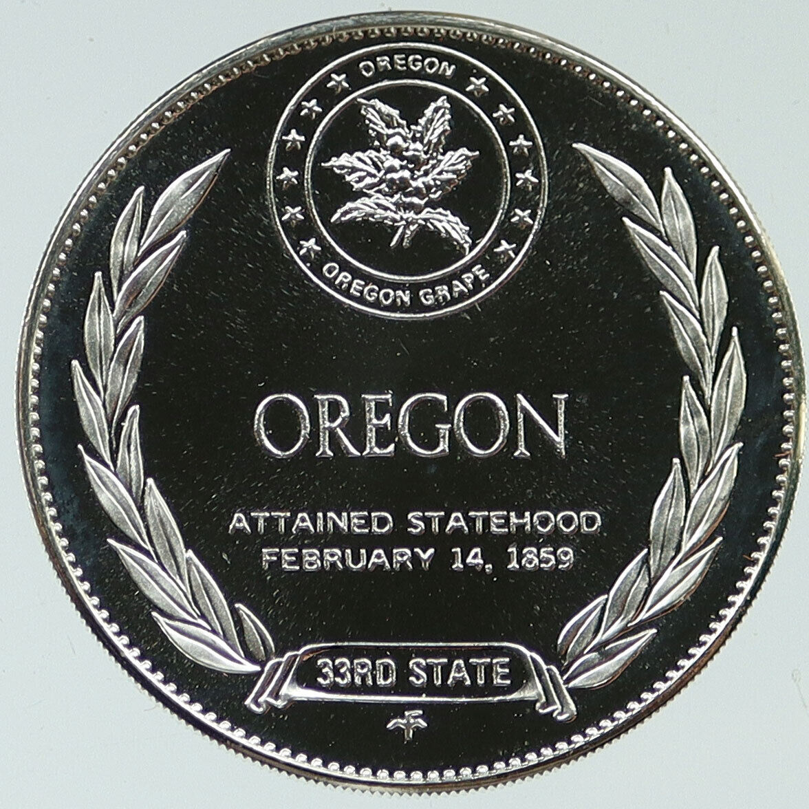 1969 US USA - STATES OF THE UNION Oregon FM Vintage Proof Silver Medal i116923