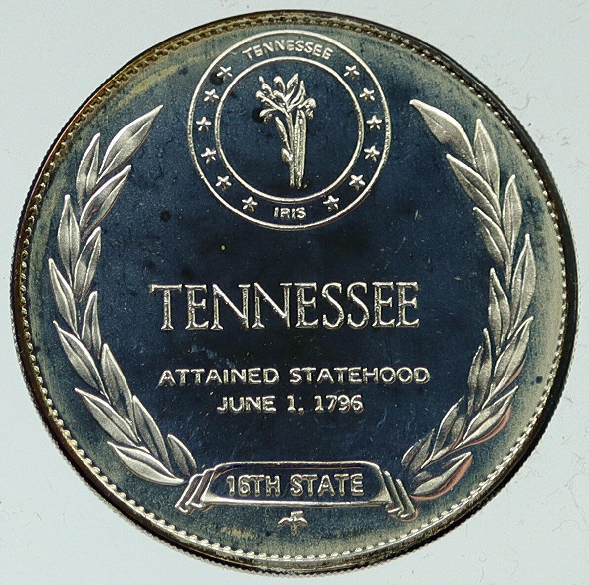 1969 US USA - STATES OF THE UNION Tennessee FM Old Proof Silver Medal i116886