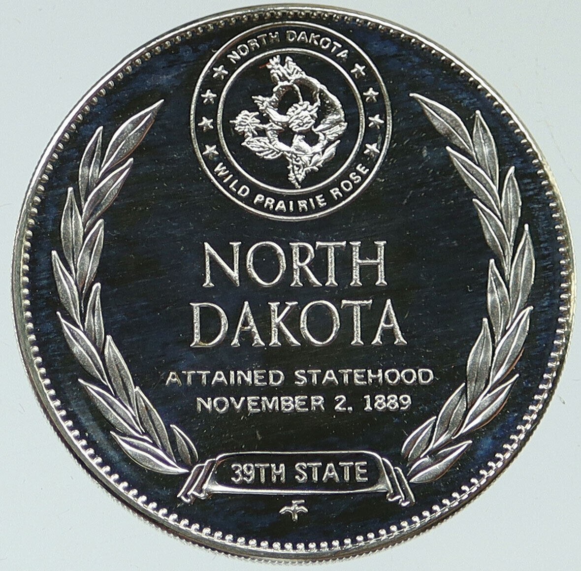 1969 US USA - STATES OF THE UNION North Dakota FM Old Proof Silver Medal i116922