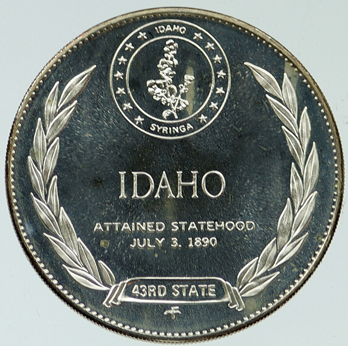 1969 US USA - STATES OF THE UNION Idaho FM Vintage Proof Silver Medal i116919