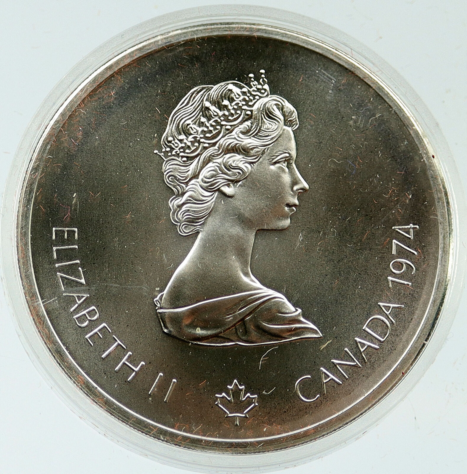 1974 CANADA Queen Elizabeth II Olympics Montreal BU Silver $10 Coin i116932